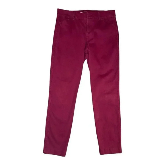 Old Navy Women’s Size 6 Mid-Rise Maroon Full-Length Pants EUC - Picture 1 of 5